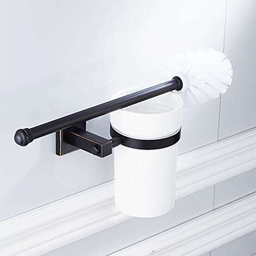 Support de brosse toilette plastique autoportant et compact - 3