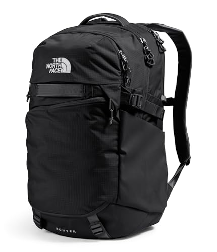 The North Face Router Everyday Laptop Backpack - Daypack, Water Repellent, Laptop Sleeve, Reflective Details, TNF Black/TNF Black-NPF, One Size - Image 4