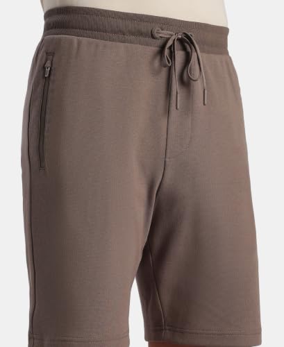 Image of Jockey AM14 Men Super Combed Cotton Rich Straight Fit Shorts with Zipper Pockets