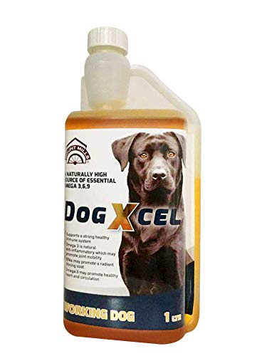 DogXcel Pet Connection Mount Mills Flax Oil Supplement for Dogs - Aids Joints, Coat & Immune System - 500ml & 1 Litre Bottles (1 Litre)