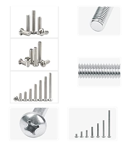 Vis à métaux à tête cylindrique de précision acier inoxydable 304 robuste UNC - 5