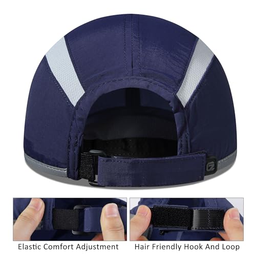 Image of GADIEMKENSD Reflective Folding Outdoor Hat Unstructured Design UPF 50+ Sun Protection Sport Hats for Womens and Mens