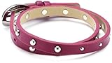 Esprit Damen Armband Edelstahl Leder 38 cm pink ESBR11335E380