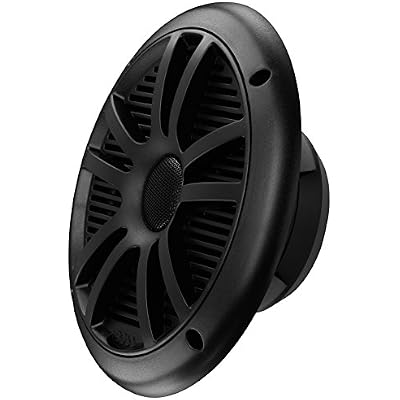 BOSS Audio Systems MR6B 6.5 inch Marine Stereo Boat Speakers - 180 Watts (pair), 2 Way, Full Range, Tweeters, Coaxial, Weatherproof, Sold in Pairs