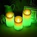 ACROSS Flashing flameless Candles, Set of 3 Real Wax Color Changing led Pillar Candles Battery Powered Realistic Dancing Flame Fake Candles with 18 Key Remote Control
