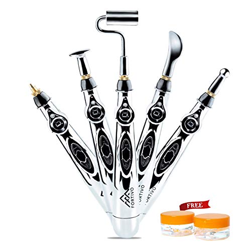 Acupuncture Massage Pen - Electric Shock Therapy for Muscles, Miracle Acupuncture Pen Accupoint Sparker - Energy Pen Hand Massager - Electronic Therapy for Muscles (AA Battery not Included)