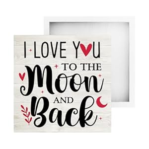 I Love You to the Moon And Back Valentines Decorations for the Home Valentine Theme Decor Valentine Day Gifts for Him Her Valentines Day Table Decor 5 x 5 inches I Love You to the Moon And Back Valentines Decorations for the Home Valentine Theme Decor Valentine Day Gifts for Him Her Valentines Day Table Decor 5 x 5 inches