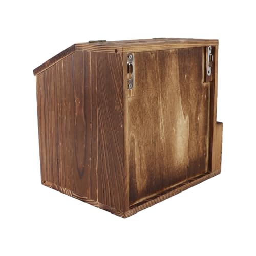 Alide Vorschlagsbox aus Holz mit Schloss und Schlitz, Spendenboxen aus Holz zur Wandmontage auf der Arbeitsplatte, für Büro und Kirche