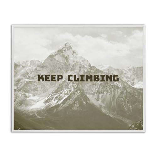 Inspirational Mountain Climbing, 16 x 20 Inch Framed Giclée Print
