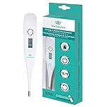 Wellworks Clinical and Digital Thermometer - Baby Thermometer For Oral, Rectal, and Underarm Use - High Accuracy with Memory Recall and Fever Alarm - Suitable for Ages Newborn and Up