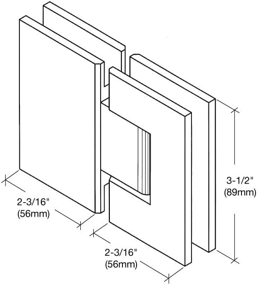 CRL Geneva 180 Series Oil Rub Bronze 180º Glass-to-Glass Standard Hinge