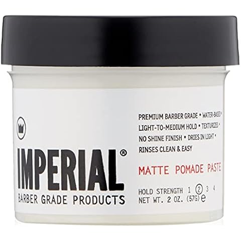 Imperial Barber Grade Products Matte Pomade Paste - Light-Medium Hold, Natural, No-Shine Finish, Non-Greasy, Add Volume - 2 oz Cover