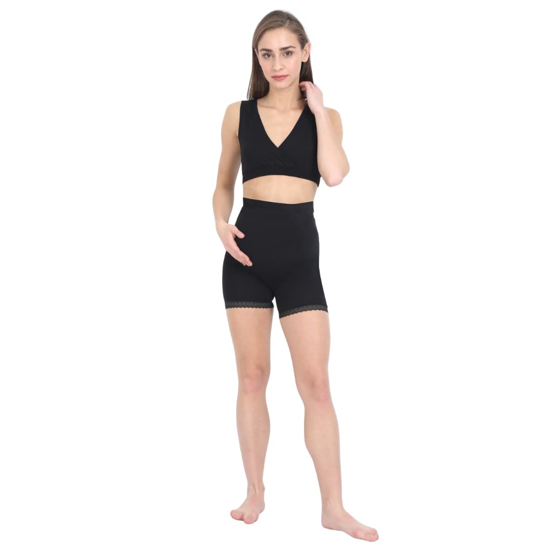 The Mom Store Maternity and Nursing Lingerie Combo | 100% Cotton Gusset | High Rise Boyshorts | Full Rear Coverage | Easy ...