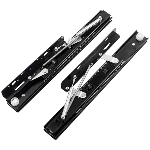 LMXRYPD Guide per Cassetti con Tavolo Elevatore, Guide Cassetti Nascoste, Binari Cassetti Scorrevoli per Impieghi Gravosi con Estensione Laterale, per Tavolo da Pranzo, Scrivania(42cm/16.6in)