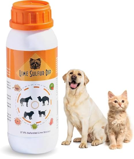 Pet Care & Veterinary Treatment Against Ringworm, Mange, Lice, Flea, Itchy and Dry Skin | Safe Solution for Dog, Cat, Puppy, Kitten, Horse (473ml)