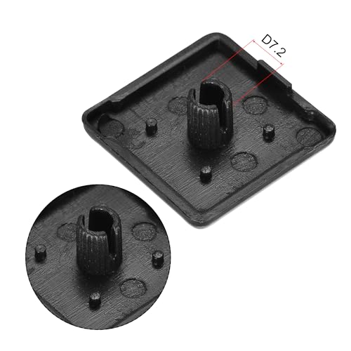 Image of uxcell 3030 EU Standard Profile End Cap, Plastic Square Aluminum Extrusion Plug for Trolley, Fish Tank Rack, Storage Rack, Black 30x30mm 10pcs