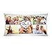 PR Print Royal Kissen selbst gestalten XXL - Familien Collage mit 6 Fotos Bedrucken - Unsere Familie - Geschenk Geburtstag Weihnachten - Fotokissen in XXL inkl. Füllung, 80x40 cm
