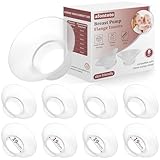 19mm Flange Inserts Compatible with Momcozy M5/M9/S12 Pro/V1 Pro Wearable Breast Pump, Softer Silicone Flange Insert Kit for 24mm Shield of Most Pumps, Same as Original Mom Cozy Replacement Pump Parts