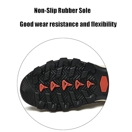 KCTRFSJ Men's Portable Tied Orthopedic Hiking Quick-drying Sneakers,Summer Mesh Breathable Lightweight Outdoor Trail Running Wading Shoes Non-Slip Walking Shoes 6