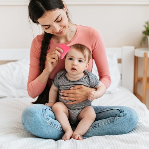 Aolso Baby kamm für milchschorf, 2 Stück Babykamm, Baby-Haarkamm, Baby Haarbürste mit weichen Zähnchen, Neugeborene Haarkamm, Geschenk zur Babyregistrierung (Rosa)