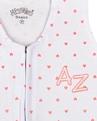 Casulo de Bebê Suedine Estampado Corações - Branco P