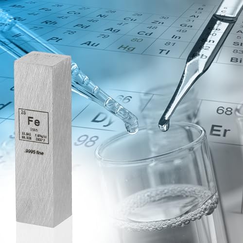 PATIKIL 2 Stück Eisenwürfel 0.5x0.5x2 Fe Dichtestab Hochdichte Elementstange Einzigartiger Metallwürfel Periodensystem Der Elemente Sammlungen Labor Experiment Lehrer Wissenschaftlicher