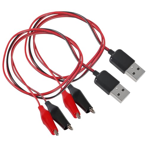 Image of 8PCS USB to Alligator Clip Adapter Cable Male USB to Alligator Clip Probe USB Cables with Alligator Clip for Circuit Test(Male)