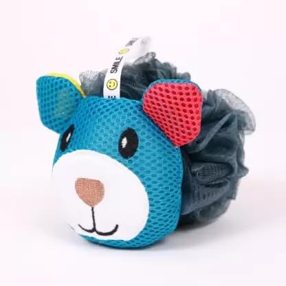Cartoon design baby Boys & Baby Girls Bath cleaning body shower soft scrubber loofahs for kids for Bathing Dirt Remover New Born Baby Kids Child Sponge Baby (Navy Blue)-image-19