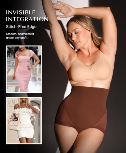 Image of SHAPELLX Women High Waist Tummy Control Slips Shapewear Panties Under Dress