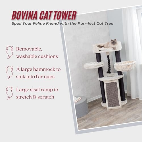 Torre rascadora para gatos TRIXIE Bovina 55.5 in altura miniatura 5