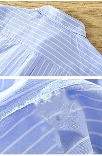 Men's Striped Short Sleeve Shirt Casual Lapel Button Top3