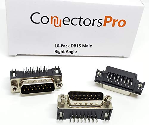 Conector DB15 macho ángulo recto 10 unidades miniatura 3