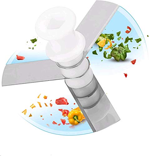 Foto von Chignon Zwiebelschneider Zerkleinerer, Küche Gemüsezerkleinerer Mit 3 Klingen Manuell Multizerkleinerer Zwiebelhacken Mischen für Salat Fleisch Knoblauch Obst Kraut (300ML)