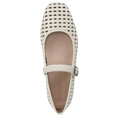 Vionic Women's Alameda Woven Mary Jane Flat Ivory Woven Leather 6 W by Vionic - Used condition - Image 6