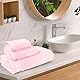 MALLONI HOME Ultra-weiches 3er-Pack Baumwoll-Handtuch-Set, enthält a übergroße Badetücher 70 x 140 cm, a Handtücher 40 x 60 cm und a Waschbetten 30 x 30 cm, Rosa