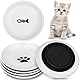 Otauoaea Katzennapf Keramik 6er Set, Futternapf Katze mit Rutschfestem Gummiboden, Fressnapf Katze zur Erleichterung von Whisker-Müdigkeit, Katzen Napf, Katzennäpfe, Futternäpfe für Katzen und Hunde