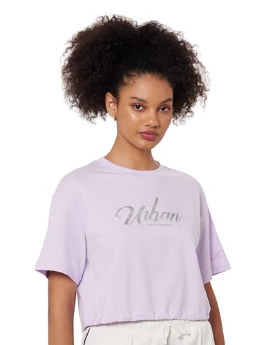 Image of XTEP Women's Urban Casual T-Shirt with Combed Cotton Elastane | Moisture-Wicking, Easy Mobility | Soft Touch Stretch