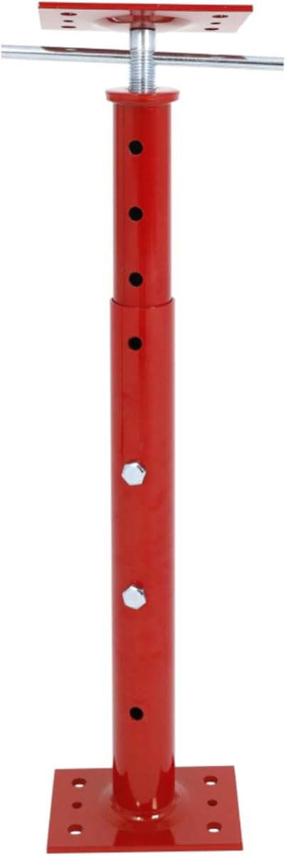 Adjustable House Floor Jack 19"–36", Heavy Duty Screw Support Jack 17500 lbs Each, Easy Adjustment with Turning Bar, for Crawl Space, Basement, Beam & Deck
