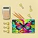 RLDOBOFE Colorful Butterfly Coin Purse Small Cash Coin Purse Pouch Mini Canvas Change Purse with Zipper Cute Coin Pouch Fashion Coin Wallet Slim Cash Change Wallet for Cards Keys Lipsticks