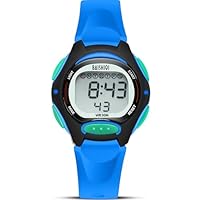 BAISHIOI Orologio Bambino Digitale Ragazzi Ragazze Orologio Sportivo Impermeabile Multifunzionale Orologio per Bambini in Silicone con EL Retroilluminazione/Timer/Allarme/Data (Blue)