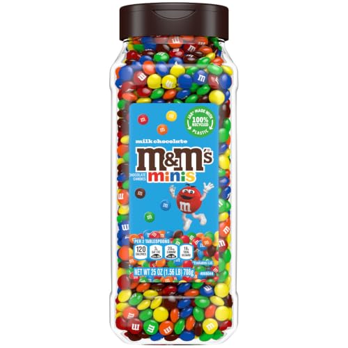 M&M'S Minis Milk Chocolate Candy, 25 oz Resealable Bulk Jar