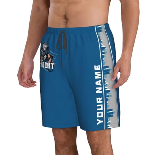 Custom Men's Swim Trunks Add Name & Number Bathing Mesh Lining Swimsuits Beach Shorts with Pockets Gifts2