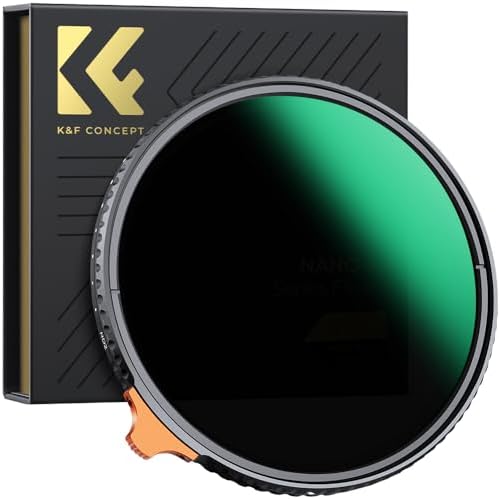 K&F Concept Nano-X ND Filtro Variabile ND2-ND400 (1-9 Stop) 82mm Filtro ND Variabile con 28 Strati Rivestimento Nano in Vetro Ottico con Custodia del Filtro