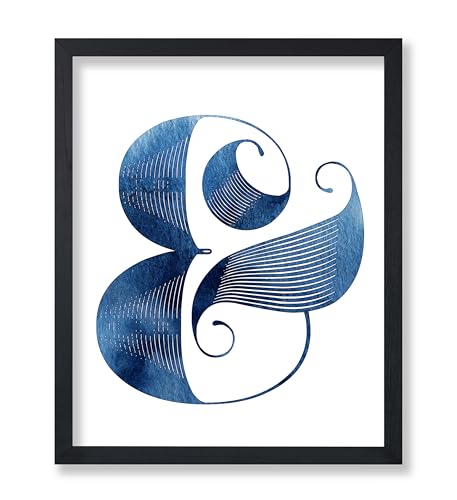 Poster Master Ampersand Poster - Symbol for Word And Print - Illustration Art - Abstract Art - Gift for Men & Women - Minimal Wall Decor for Living Room, Bedroom or Office - 8x10 UNFRAMED Wall Art