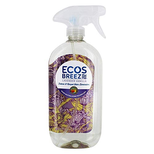 Earth Friendly - Limpiador de olores ECOSBreeze de Tela y Alfombra Eliminador de olores de Lavanda - 20 oz.