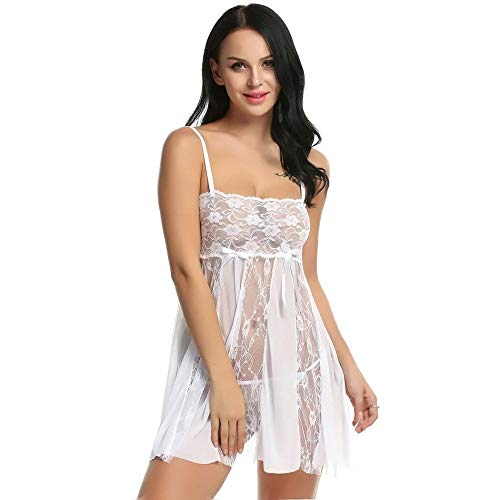Dentelle Érotique Chemise de Nuit Sexy : Robe de Sommeil Transparente et Costume Fantasias