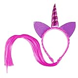 Bandas Orejas 1pc De Caballo Unicornio Vendas Del Brillo Princesa De Muchachas De La Trenza De La Peluca De Pelo Accesorios Para Cabello Idea De Regalo Para Los Niños