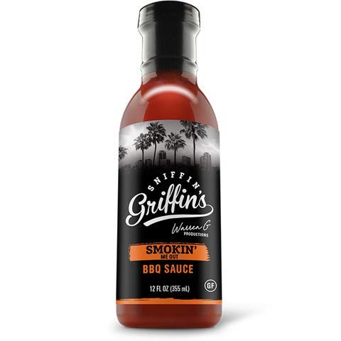 Sniffin Griffin's Smokin BBQ Sauce  Barbacoa dulce mediana  Salsa de chile rojo ahumado  Sabor picante y salado  Ideal para asar a la parrilla,