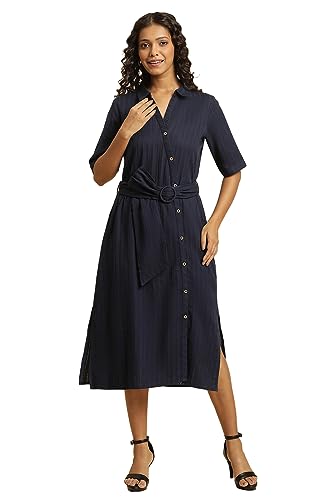Robe chemise longue avec ceinture W for Woman en coton fluide et chic