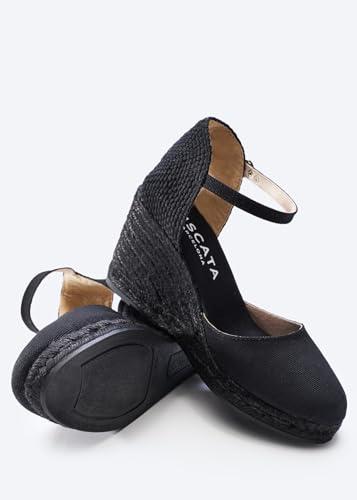Image of VISCATA Satuna Women's Sandals Espadrille Canvas Buckle Wedges